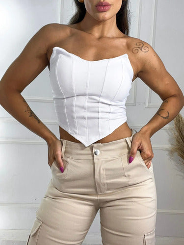 Cropped Top Corset Corselet Morcego Suplex Bojo Tomara Caia