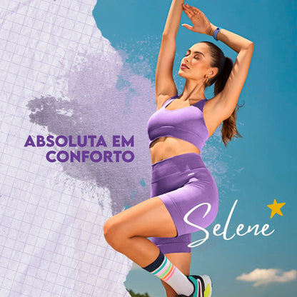 Short Academia Feminino Poliamida Selene Zero Transparência