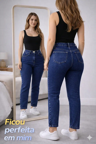 Calça Jeans Mom Feminina Cintura Alta Conforto E Estilo