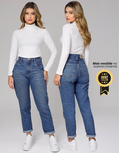 Blusa Cacharrel Segunda Pele Gola Alta Confortável Casual
