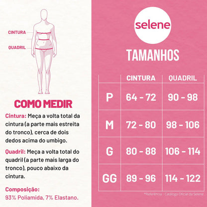 Short Feminino Poliamida Selene Zero Transparência