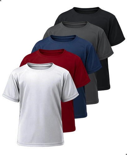 Kit 5 Camisetas Básicas Masculina Dry Fit Lisa Tradicional