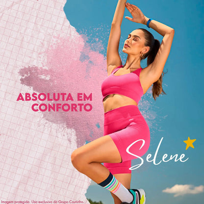 Short Academia Feminino Poliamida Selene Zero Transparência
