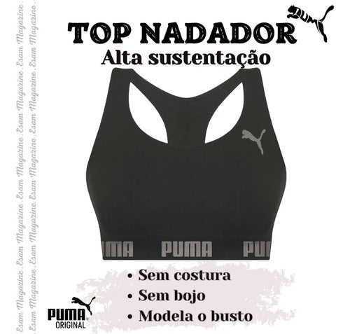 Top Puma Academia Fitness Original Nadador Alta Sustentação