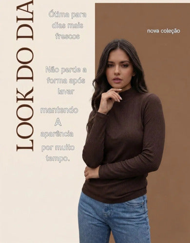 Blusa Feminina Segunda Pele Cacharrel  Gola Alta Inverno Zar