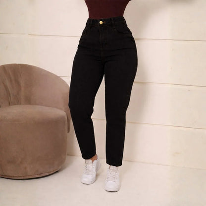 Calça Jeans Mom Feminina Cintura Alta Conforto E Estilo