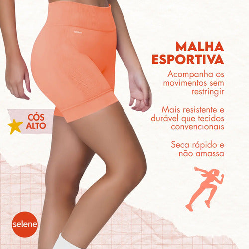Short Feminino de Poliamida Selene Zero Transparência