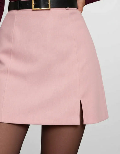 Shorts Saia Alfaiataria Feminino Fenda Lateral