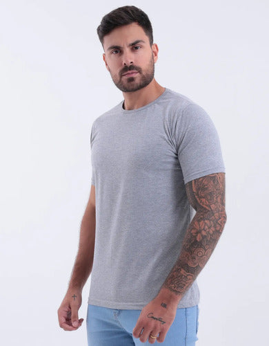 Camiseta Básica Masculina Algodão Slim Blusa Premium Lisa