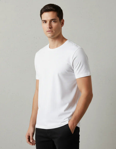 Camiseta Branca Unissex 100% Algodão Premium Camisa Básica