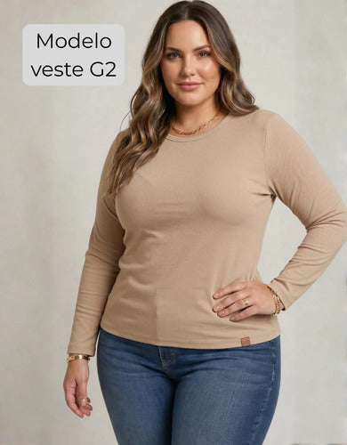 Blusa Térmica Segunda Pele Feminina Flanelada Plus Size Frio