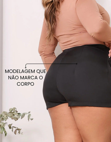 Short Saia Plus Size Cintura Alta Alfaiataria Premium Atual