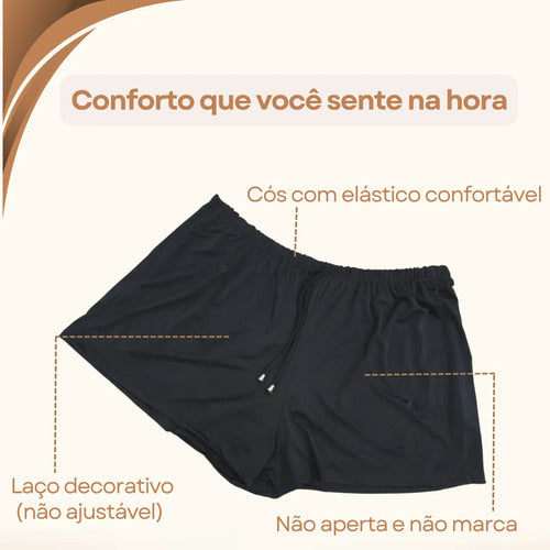 Short Feminino Soltinho Plus Size Saída De Praia Elastano