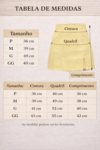 Shorts Saia Alfaiataria Feminino Fenda Lateral