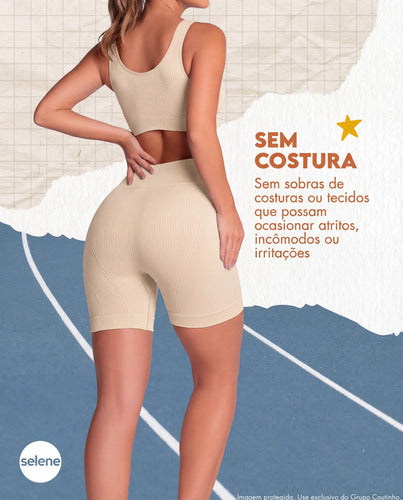 Short Academia Feminino Poliamida Selene Zero Transparência