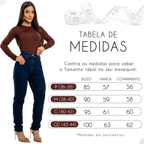 Blusa Térmica Feminina Flanelada Peluciada Frio Inverno