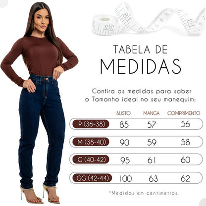 Blusa Térmica Feminina Flanelada Peluciada Frio Inverno