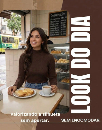 Blusa Feminina Segunda Pele Cacharrel  Gola Alta Inverno Zar