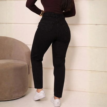 Calça Jeans Mom Feminina Cintura Alta Conforto E Estilo