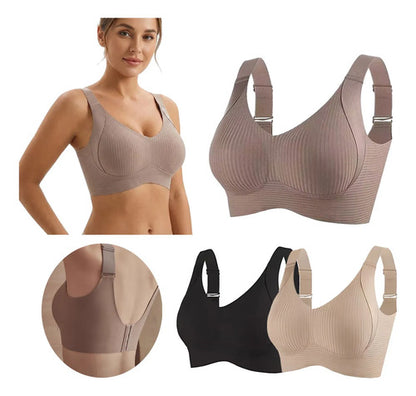 Sutiã Top Feminino Sem Costura Com Alças Reguláveis Kit 3