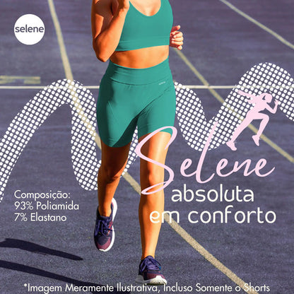 Short Academia Feminino Poliamida Selene Zero Transparência