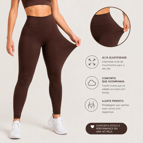 Calça Legging Flanelada Térmica Peluciada Inverno Forrada