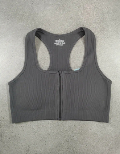 Kit 2 Top Nadador Canelado Poliamida Corrida Bojo Removível