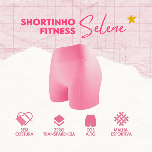 Short Academia Feminino Poliamida Selene Zero Transparência