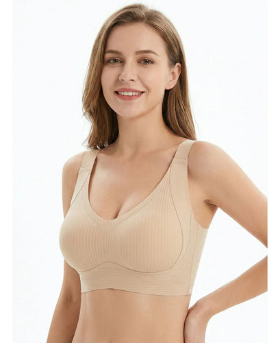 Sutiã Top Feminino Sem Costura Com Alças Reguláveis Kit 3