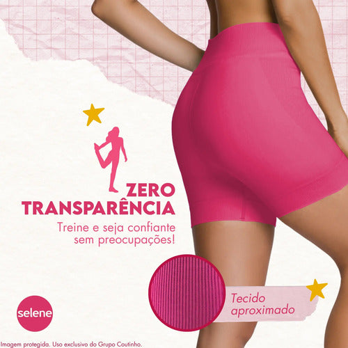 Short Academia Feminino Poliamida Selene Zero Transparência