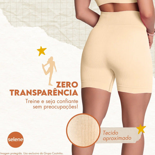 Short Fitness Feminino Poliamida Selene Zero Transparência