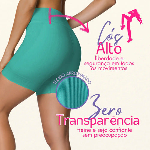 Short Academia Feminino Poliamida Selene Zero Transparência