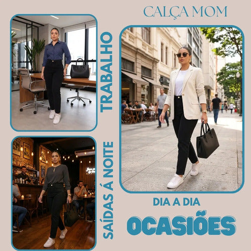 Calça Jeans Mom Feminina Cintura Alta Conforto E Estilo