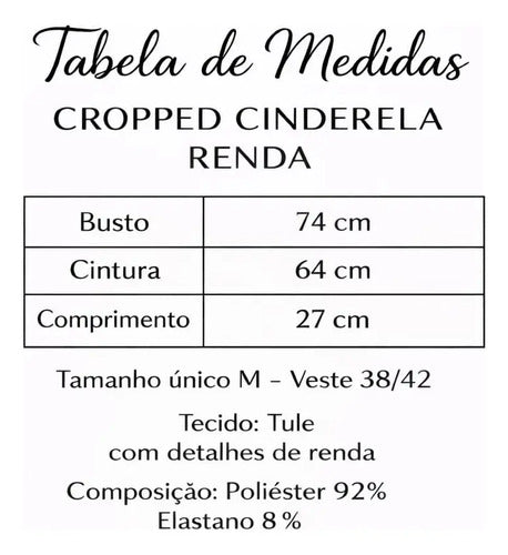 Corset Renda Feminino Alça Cropped Sexy Corpete Blusa Top