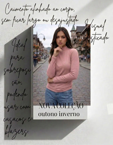 Blusa Feminina Segunda Pele Cacharrel  Gola Alta Inverno Zar