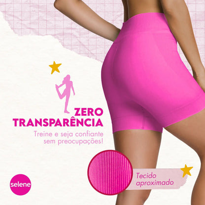 Short Feminino de Poliamida Selene Zero Transparência