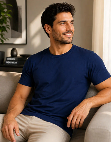 Camiseta Básica Masculina Algodão Slim Blusa Premium Lisa
