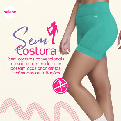 Short Academia Feminino Poliamida Selene Zero Transparência