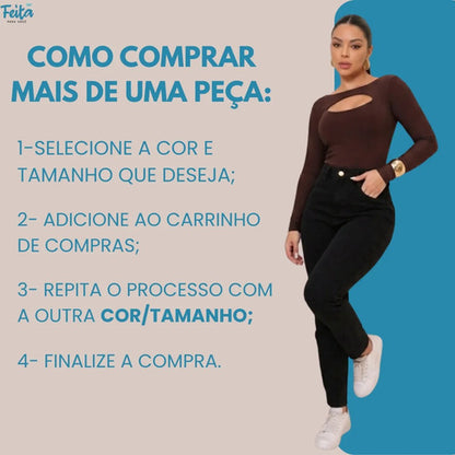 Calça Jeans Mom Feminina Cintura Alta Conforto E Estilo