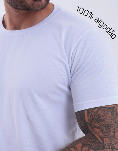 Camiseta Básica Masculina Algodão Slim Blusa Premium Lisa