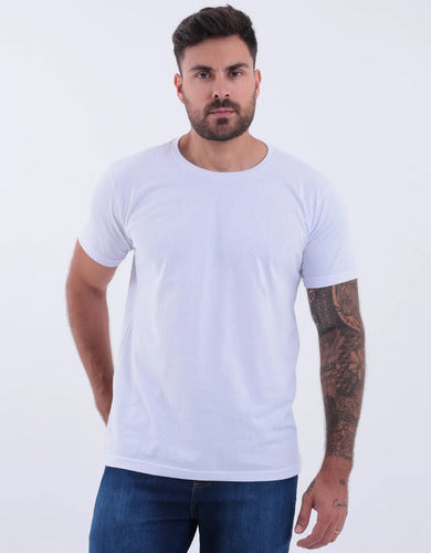 Camiseta Básica Masculina Algodão Slim Blusa Premium Lisa