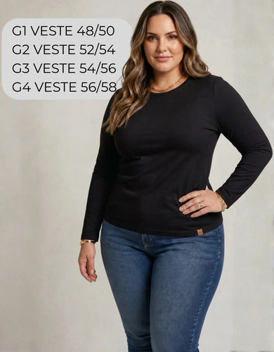Blusa Térmica Segunda Pele Feminina Flanelada Plus Size Frio