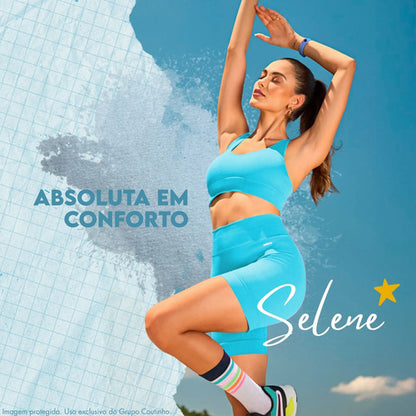 Short Academia Feminino Poliamida Selene Zero Transparência