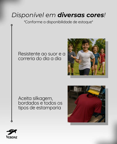 Kit 5 Camisetas Básicas Masculina Dry Fit Lisa Tradicional