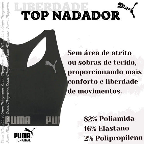 Top Puma Academia Fitness Original Nadador Alta Sustentação