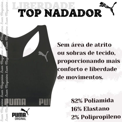 Top Puma Academia Fitness Original Nadador Alta Sustentação