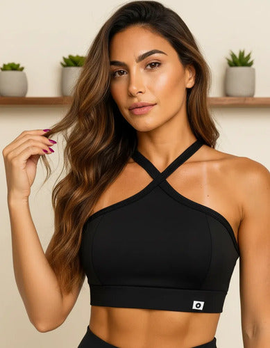 Kit 02 Top Cropped Feminino Alça Cruzada Zero Transparência