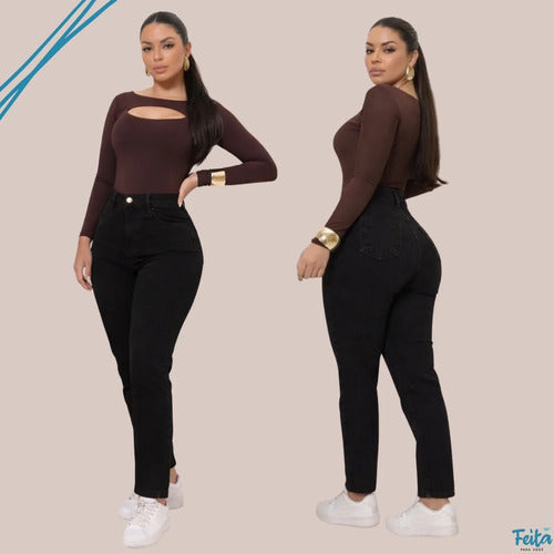 Calça Jeans Mom Feminina Cintura Alta Conforto E Estilo