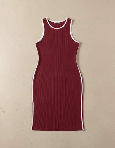 Vestido Midi Canelado Plus Premium Casual Básico Modelador