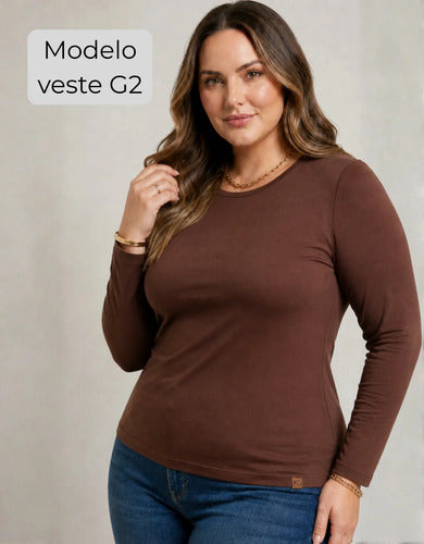 Blusa Térmica Segunda Pele Feminina Flanelada Plus Size Frio